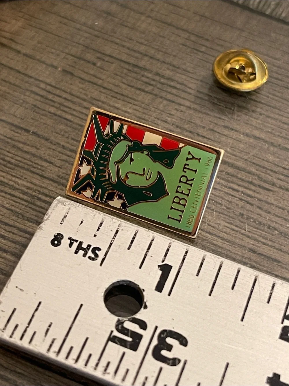 Vintage Weingeroff Statue of Liberty Centennial Enamel Pin from 1986